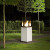 Deluxe Patio Remote exterior chimenea chimenea de gas - blanco