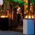 Deluxe Patio Remote exterior chimenea chimenea de gas - blanco