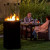 Deluxe Patio Remote exterior chimenea chimenea de gas - negro