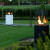 Deluxe Patio Remote exterior chimenea chimenea de gas - negro