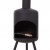 Gran chimenea de jardín Fuego, en acero con recubrimiento de polvo negro