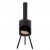 Gran chimenea de jardín Fuego, en acero con recubrimiento de polvo negro