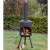 Gran chimenea de jardín Fuego, en acero con recubrimiento de polvo negro