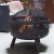 Brasero con parrilla y malla. productos de bioetanol-chimeneas para exterior jardín y patio