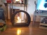 Chimenea de bioetanol arqueada en negro de ScandiFlames
