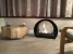 Chimenea de bioetanol arqueada en negro de ScandiFlames