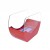 Chimenea de bioetanol curva en rojo de ScandiFlames, modelo de sobremesa