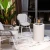 Chimenea de bioetanol BOSTON en Blanco Crema de Elementi Fires, diseño portátil para exteriores