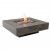 Minimesa con quemador de bioetanol de ScandiFlames en hormigón