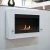 Nebraska Blanco de ScandiFlames - Chimenea bioetanol de pared