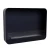 Chimenea de bioetanol empotrada Ohio 80 en negro montada en pared