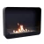 Chimenea de bioetanol empotrada Ohio 80 en negro montada en pared