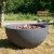 Osaka Fire Pit - Chimenea de gas para exteriores en negro y gris oscuro