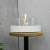 Chimenea de bioetanol de mesa ovalada en color blanco de ScandiFlames