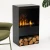 Chimenea de vapor de agua con líneas rectangulares y acabado en acero negro