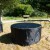 Osaka Fire Pit - Chimenea de gas para exteriores en negro y gris oscuro