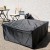 Kawasaki Fire Pit Chimenea de gas portátil para exterior en gris oscuro y negro