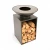Onyx Ø60 brasero con parrilla y almacenamiento de leña  