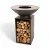 Onyx Ø80 brasero con parrilla y almacenamiento de leña  