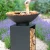 Onyx Ø80 brasero con parrilla y almacenamiento de leña  