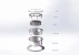Quemador redondo para exterior de ScandiFlames en acero inoxidable