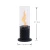 Vornado Chimenea Bioetanol de mesa de Elementi Fires, diseño compacto en negro con vidrio templado, ideal para interiores y exte