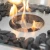 Aurora Hoguera de Bioetanol Negro Mate de Elementi Fires, chimenea exterior portátil de diseño moderno