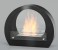 Chimenea de bioetanol arqueada en negro de ScandiFlames