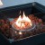 Kawasaki Fire Pit Chimenea de gas portátil para exterior en gris oscuro y negro