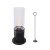 Vornado Chimenea Bioetanol de mesa de Elementi Fires, diseño compacto en negro con vidrio templado, ideal para interiores y exte
