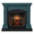 Chimenea eléctrica Magna turquesa de TAGU con diseño elegante y funcional.