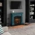 Chimenea eléctrica Magna turquesa de TAGU con diseño elegante y funcional.