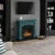 Chimenea eléctrica Magna turquesa de TAGU con diseño elegante y funcional.