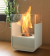Chimenea de bioetanol pequeña de mesa en blanco de ScandiFlames