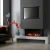 Chimenea eléctrica empotrada Solus 100E de 3 caras en negro