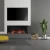 Chimenea eléctrica empotrada Solus 100E de 3 caras en negro