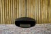 Negro UFO-60 Biochimenea con forma redonda colgada de techo. Elegante y moderna. Color negro