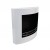 Chimenea bioetanol curvada de pared en blanco de ScandiFlames