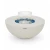 Mesa de bioetanol ROCA blanca de Elementi Fires, chimenea de exterior elegante y funcional