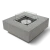 Mesa de bioetanol Manhattan gris espacial de Elementi Fires, diseño cuadrado moderno para exterior