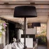 Artix Bright calefactor de terraza de pie 2100W Negro  