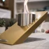 Oblique Single Chimenea de Mesa – Dorado  