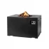 Mesa en para ma de salón rectangular - Chimenea de gas con diseño sencillo. Exterior, Patio, Jardín.