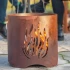 Kiruna brasero artesanal en óxido  