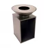 Onyx Ø60 brasero con parrilla y almacenamiento de leña