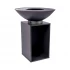 Onyx Ø80 brasero con parrilla y almacenamiento de leña