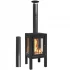 Quaruba XXL chimenea de jardín negra  