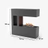 Chimenea híbrida Schiller Pocket – Gris