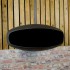 Negro UFO-60 Biochimenea con forma redonda colgada de techo. Elegante y moderna. Color negro