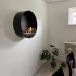 Chimenea de bioetanol con un diseño redondo único. Chimenea de bioetanol.